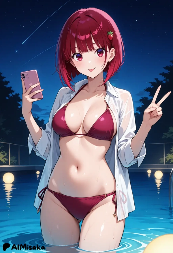 ảnh anime nữ ngực bự bikini siêu nhỏ